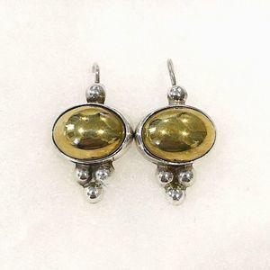 Silpada Victorian Sterling Silver 925 Brass Earrings